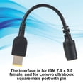 thumbnail image 4 of Adaptador de Corriente para Computadora Portátil IBM Línea de Conversión de Puerto Redondo a Cuadrado Enchufe DCE Línea de Dos Núcleos Buena Mano de Obra Núcleo de Línea, 4 of 8