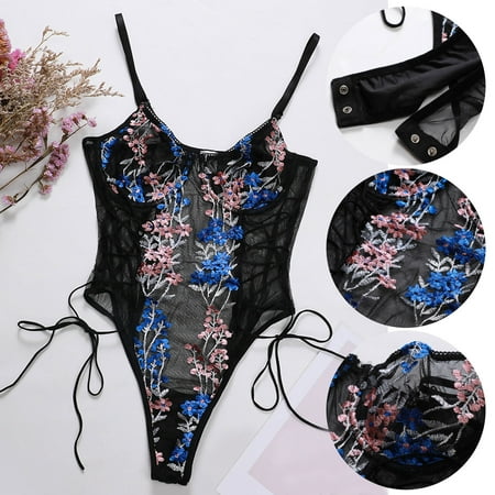 USSUMA 2024 Lingerie for Women  Women Sexy Lace Sleepwear Lingerie Temptation Bra Underwear Nightwear Set on Clearance Deals of the Week Black M