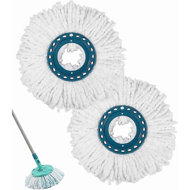 2 Pack Replacement Heads for Clean Twist Disc Mop, Microfiber Mop Compatible with Leifheit Clean Twist Disc Mop System, Highly Absorbent Dirt, Hardwo