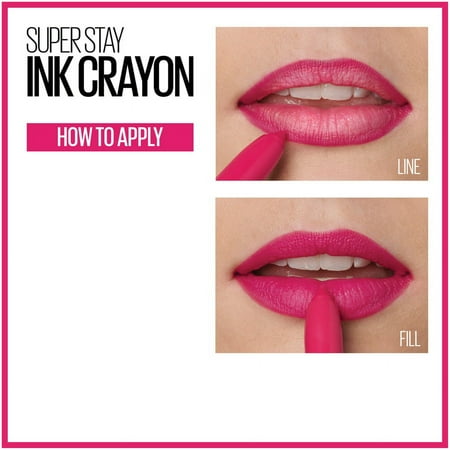 Maybelline Super Stay Ink Crayon Lipstick, Matte Longwear Lipstick Makeup, Seek Adventure, 0.04 oz.