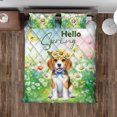 thumbnail image 4 of Beagle Hello Spring Time Flower Floral Nature Quilt Bedding Set Beagles Dog Lover Gifts Idea 1 Blanket Bed Cover 2 Pillowcases - 02031, 4 of 5