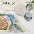thumbnail image 6 of Hydrangea Flower Queen Size Pillow Cover, Pillowcase Protectors with Zipper, Breathable Decorative Throw Pillow Case Cover, Pastoral Blue Bow Floral Spring Lraf Pillow Shams for Couch Sofa 20x30Inch, 6 of 8