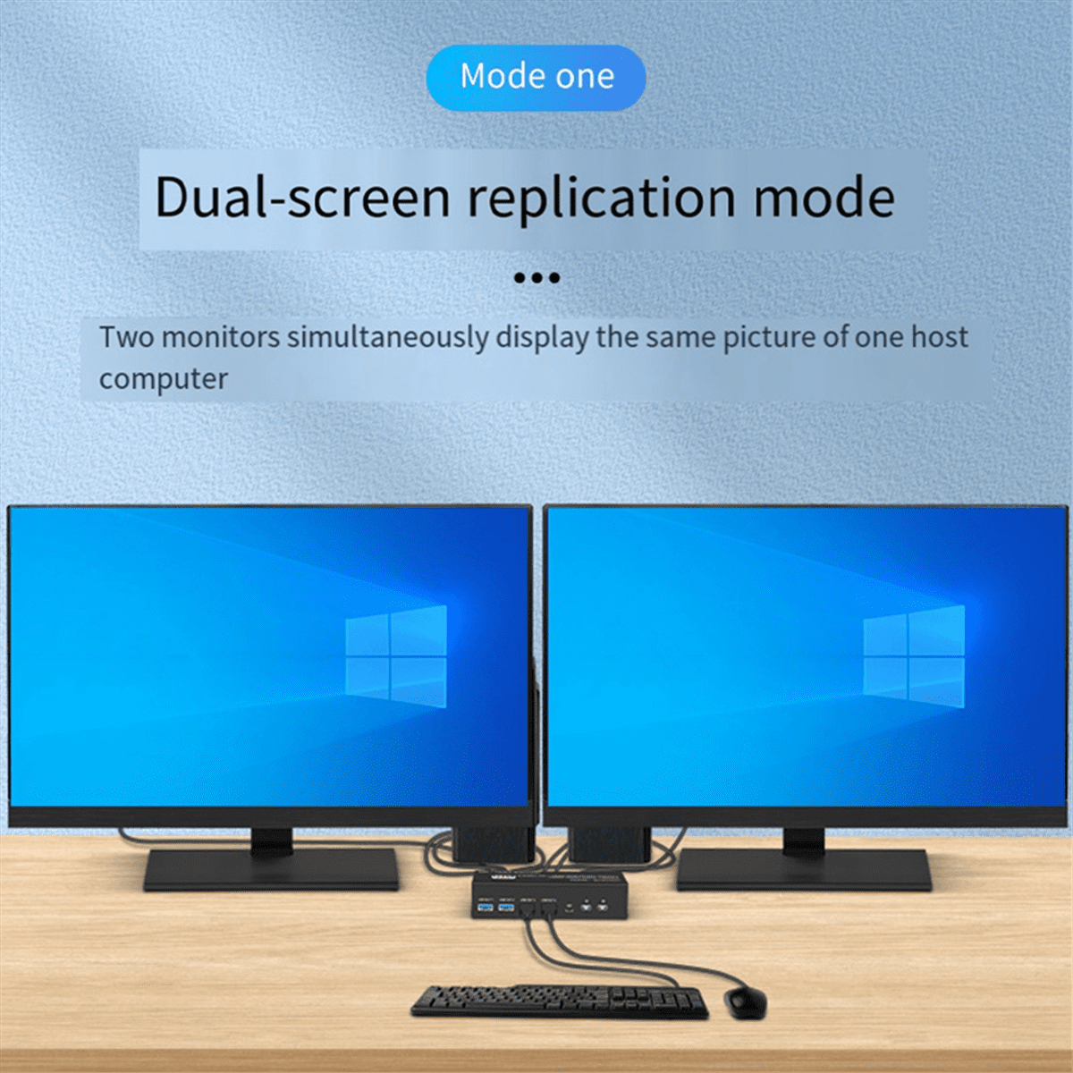 8K DP KVM Switch for 2 Computers USB 3.0 KVM Switch 2 in 2 Out and 4 USB 3.0 Port for Mouse Keyboad Monitor US Plug