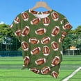 thumbnail image 4 of Uootdi Womens Tees Short Sleeve Crewneck Football Print Relaxed Fit Casual Sports Game Day Everyday Outfits Gift, 4 of 7