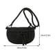 thumbnail image 4 of Bolso de pecho para mujer, bolso de cintura sólido informal de lona para correr, bolso de viaje para senderismo (negro), 4 of 8