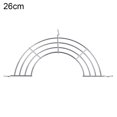 thumbnail image 1 of 24/26/28/30cm Stainless Steel Semi-circular Frying Pan Oil Drain Rack Shelf-26cm, 1 of 5