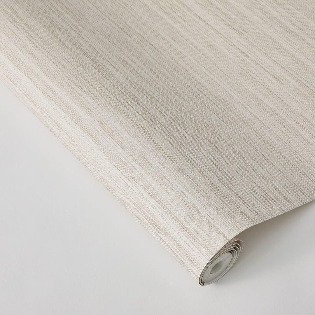 Tempaper Textured Horizontal Faux Grasscloth Beige Peel and Stick Wallpaper, 20.5" x 9'