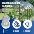 Trjgtas 50 Packs Greenhouse Nuts and Bolts Square Head Bolts Nuts
