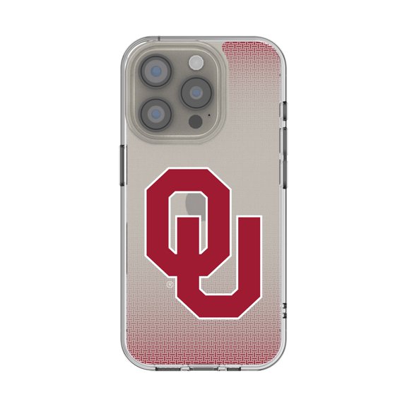 Oklahoma Sooners Linen Logo iPhone Clear Case