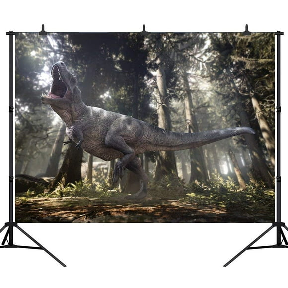 BSDHOME Polyester 7x5ft 3D Cartoon Dinosaur Photography Backdrop Photo Background Studio Prop