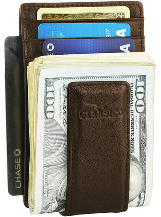 Money Clip with Magnetic Bill Holder Credit Card Pocket with Snap Closer —  Palm West Wallets