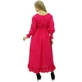 thumbnail image 6 of Bimba Women's Cotton Smocked Waist Long Casual Maxi Dress, 6 of 9