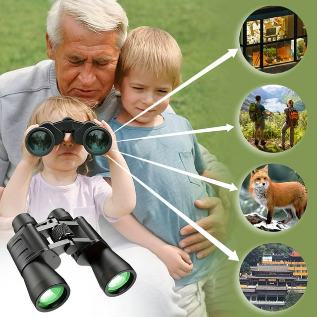 Prismáticos 180x100 de gran aumento para adultos y niños con potentes lentes ópticas HD para visión diurna y nocturna, ideales para caza, observación de aves y otras actividades al aire libre. Telesco