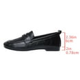 thumbnail image 5 of Avrnliq Womens Slip-On Loafers Black Synthetic Faux Leather Flat Shoes Comfortable for Casual & Office Wear,Size 38, 5 of 9