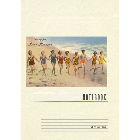 Vintage Lined Notebook Greetings from Point Pleasant, New Jersey, (Paperback)