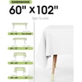 thumbnail image 3 of Xwlshop 60"x102" Polyester Table Cloth, Durable Washable Rectangle Tablecloth for Wedding, Banquet & Outdoor Party, 3 of 9