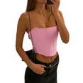 thumbnail image 1 of Lucakuins - Mini clubwear de verano para mujer, color sólido, sin mangas, sin espalda, con hombros descubiertos Lucakuins moda, 1 of 9