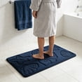 thumbnail image 6 of Darzheoy Seashell Bath Mat, Embossed Soft Absorbent Bathroom Rug, Water Absorbing Door Mat, Quick Dry Bathroom Mat for Shower, Sink, Bedroom, Entryway, Laundry Room, 6 of 8