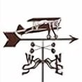 thumbnail image 3 of EZ Vane EZ1001-PT Airplane Bi Plane Weathervane with Post Mount, 3 of 4