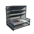 thumbnail image 1 of Organizador de escritorio SETTFRFE de metal con 5 niveles, bandeja para papeles, negro, 1 of 8