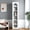 White (15.75"D x 13.78"W x 66.93"H), variant on Lifestyle 67" Tall Display Cabinet with Arched Fluted Glass Door, Narrow Wooden Bookshelf Corner Storage Tower with 6 Shelves for Living Room, Bathroom, Home Office, White