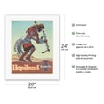thumbnail image 2 of Arizona - Hopiland - Puebloans Buffalo Dancer - Santa Fe Railroad - Vintage Railroad Travel Poster by Don Perceval c.1950s - Fine Art Rolled Canvas Print 16in x 20in, 2 of 4