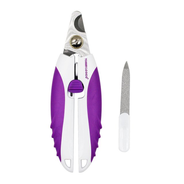 Cortauñas profesional para perros - Dispositivo de protección - Cerradura de seguridad y lima de uñas - Adecuado para razas de perros medianas y grandes-púrpura Sailing Electrónica