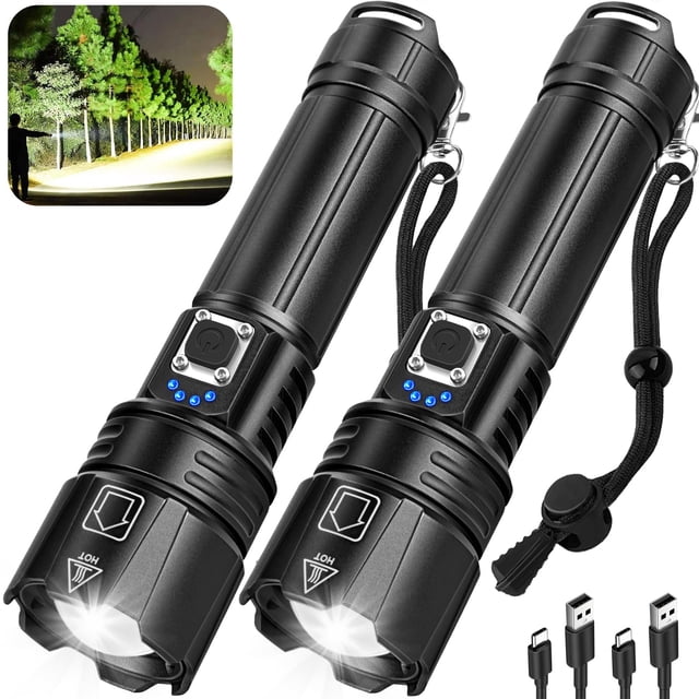 Linterna Crazybrace recargable de 990.000 lúmenes, paquete de 2