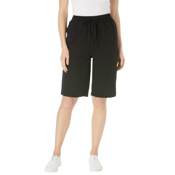 Woman Within Plus Size Seersucker Short