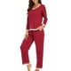 thumbnail image 4 of Conjuntos de empalme de moda para mujer Ropa de salón Ropa de dormir para el hogar Camisetas de manga larga + Pantalones Fridja  nalpqowj16986, 4 of 6
