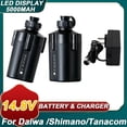 thumbnail image 1 of Batería de 5000MAH 2 Pzas + set de Cargador para Daiwa Shimano PLAYS3000 Tanacom1000,MD3000 BM2900 Seaborg Carrete Eléctrico de Pesca Batería, 1 of 6