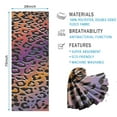 thumbnail image 2 of Purple and Orange Of Leopard Print Hot Yoga Mat Towel Non Slip for Hot Yoga - Quick-Drying Yoga Mat Cover with 4 Corner Pockets with Travel Bag - Hot Yoga Towel Non Slip 70"x26", 2 of 6