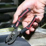 Hyper Tough 8-inch Slip Joint Pliers with Ergonomic Comfort Grips, Black, 5174V