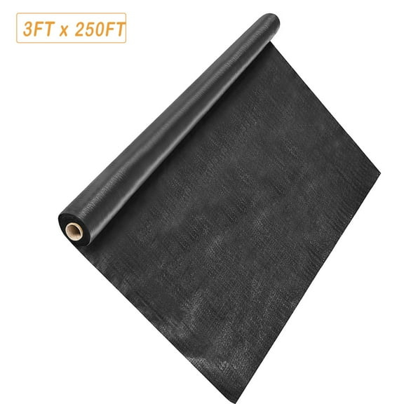 Weed Barrier, 3FT Heavy-duty Landscape Fabric Ground Cover Polyethylene Cloth Premium Weeds Control Mat Easy Setup for Flower Bed, Pavers, and Other Outdoor Projects