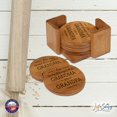 thumbnail image 3 of Modern Inspirational 6pc Bamboo Coaster Set 4.5x4.5 Greatest Blessings, 3 of 28