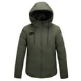 thumbnail image 1 of Penkiiy Heated Jackets for Women Men USB Intelligent Constant Temperature Heated Windproof Plus Size Men And Women Winter 4 Heated Jacket Coat S Army Green, 1 of 4
