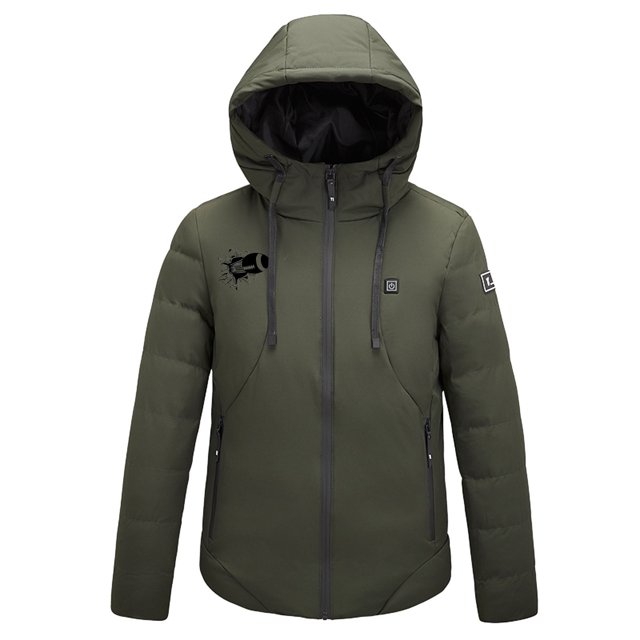 Penkiiy Heated Jackets for Women Men USB Intelligent Constant Temperature Heated Windproof Plus Size Men And Women Winter 4 Heated Jacket Coat S Army Green