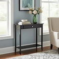 thumbnail image 2 of Fairway Avenue Home Acacia Console Table with Drawer & Lower Shelf- Black, 2 of 7