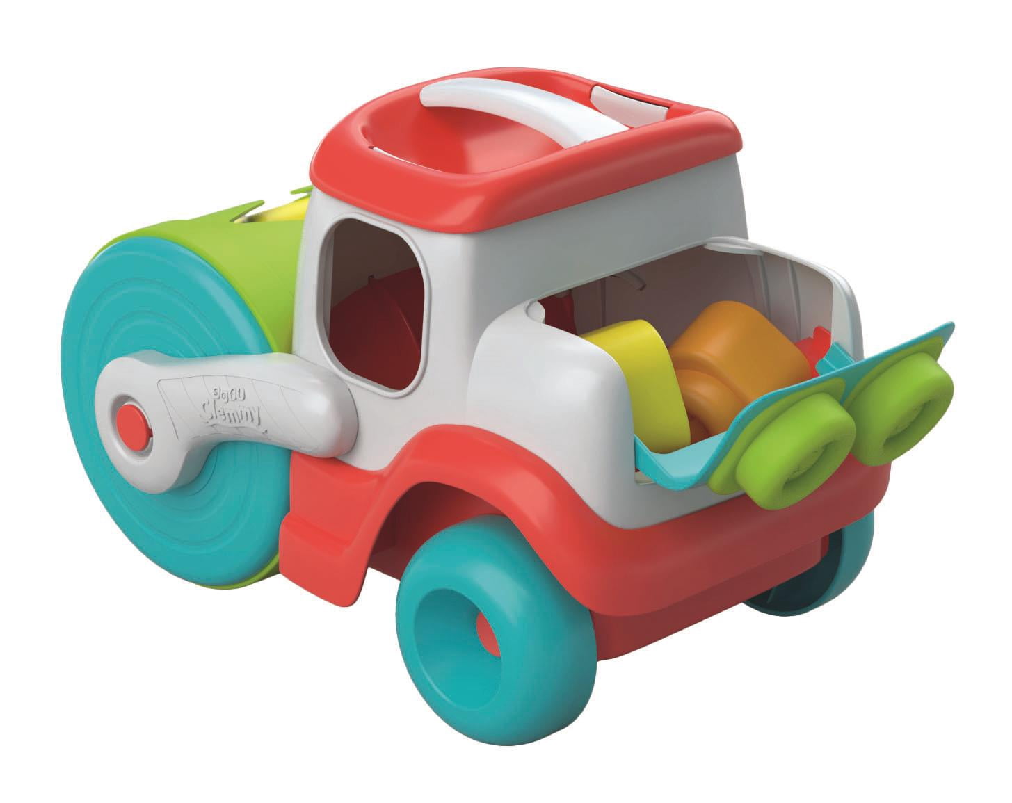 Clementoni Sensory Steamroller Brick Eater Roller with 6 Clemmy Blocks, for Toddlers 6-36 Months, 17495