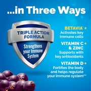 Emergen-C Immune+ Vitamin C Powder Supplement for Immune Support, Elderberry, 18 Ct