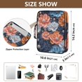 thumbnail image 3 of Haosy Accordion File Organizer Zipper Binder 500 Sheet 6-Tab Expanding File Folder Multi-Pocket 1.2 Inch 3 Ring Colorful Flower and Pearls, 3 of 7