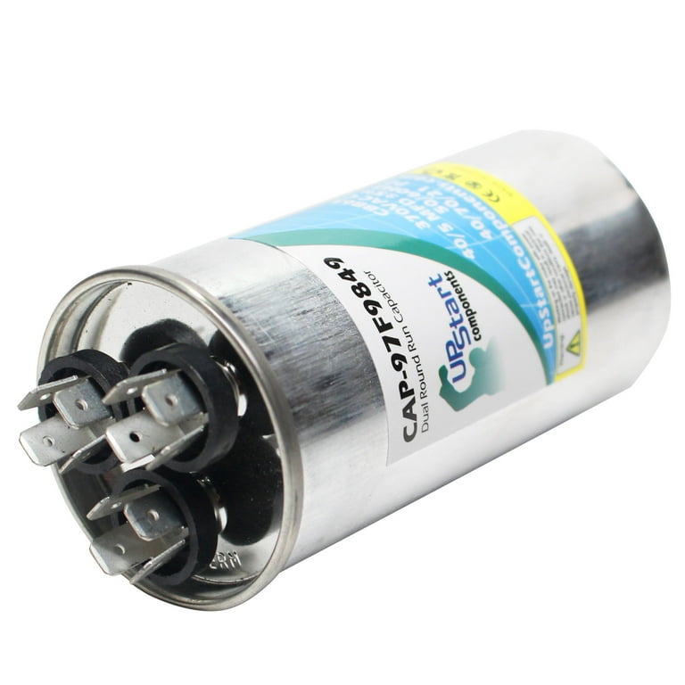 40/5 MFD 370V Round Dual Run Capacitor - Upstart Components 