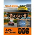 thumbnail image 6 of HUPEJOS GPS Dash Cam Front and Rear Inside, 360° Voice Control Car Camera, 4-Channel 1080P Dashcam for Cars, 64GB SD Card Included, 8 IR Night Vision, WDR, APP & WiFi Supported, 24H Parking Mode, 6 of 12