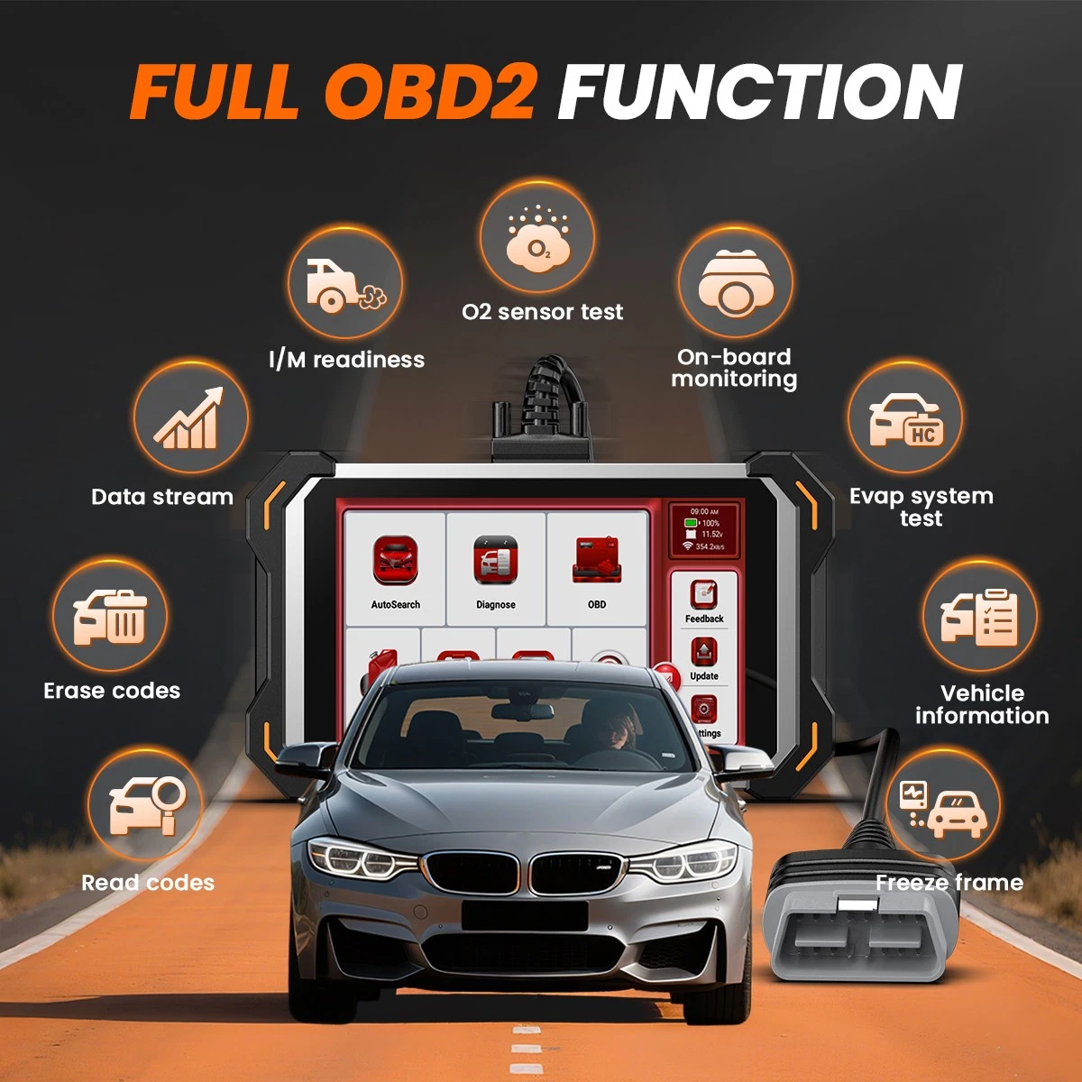 ANCEL DS600 Elite OBD2 Scanner Bidirectional Full System Diagnostic Tool 34+ Reset Service ECU Co-ding CANFD DOIP FCA AutoAuth, Online Customer Service, Lifetime Free Update