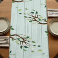thumbnail image 5 of Table Runners 72 Inches Long Dress Scarves, Easter Gnomes Farmhouse Kitchen Table Runner, Coffee Tablerunners, Spring Watercolor Eggs Flower Wood Grain Teal 16x72 Inch, 5 of 9
