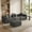 Gray, variant on 117” Boneless Cloud Couch,Sectional Modern 4 Seater L-Shaped Sleeper Sofa Couches,No Assembly Modular Corduroy Convertible Sponge Compression Sofas with Chaise and Ottoman for Living Room(Beige)