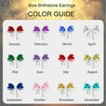 thumbnail image 4 of APSVO 18K White Gold Plated Bow Love Heart Stud Earrings for Women Girls CZ S925 Sterling Silver Post April Birthstone Earrings Birthday Graduation Jewelry Gifts Teen Her Mom Wife Kids, 4 of 9