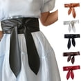 thumbnail image 5 of Women Belt Imitation Leather Wide-Brimmed Design Retro Cinched Belt Dresses Coat Knotted Belt Versatile Accessory, 5 of 8
