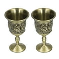thumbnail image 1 of Copa de vino 2 copas de vino exquisita copa de vino vintage copa de vino de metal compacta y ligera Jadeshay A, 1 of 8