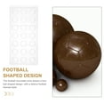 thumbnail image 3 of KAKOWELY Molde de chocolate con forma de balón de fútbol para hacer cubitos de hielo, fácil de limpiar, reutilizable, de plástico, 21 cavidades, 3 of 4